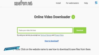 Situs SSSTik atau SaveFrom