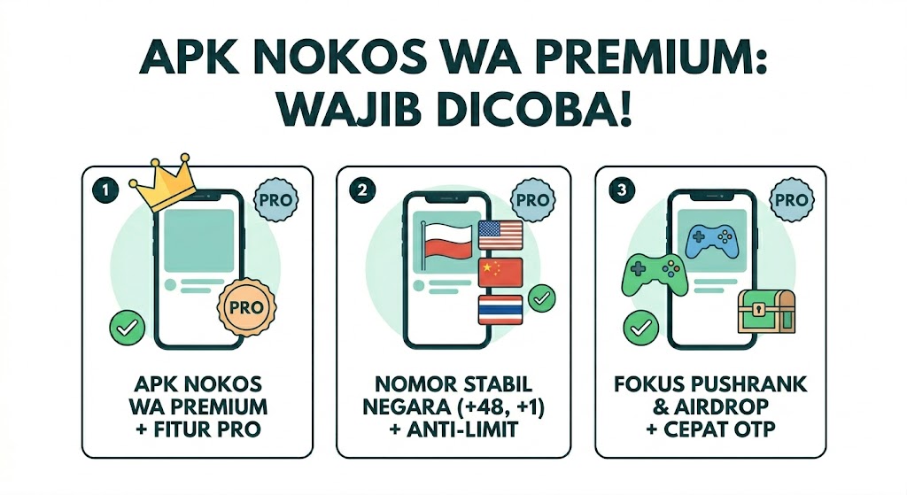 Berbagai pilihan aplikasi dan web nokos all apk versi premium yang wajib dicoba untuk nomor yang lebih stabil.