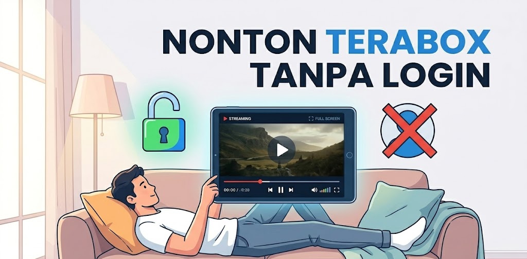 Ilustrasi kemudahan akses streaming video penuh bagi pengguna yang mencari cara nonton Terabox tanpa login lewat web player.