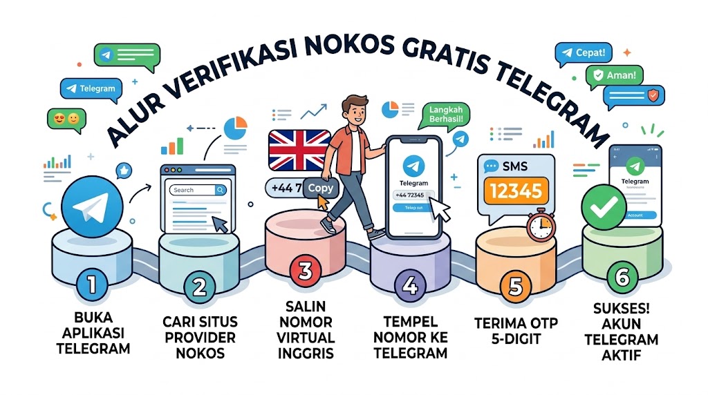 panduan step-by-step 6 langkah mudah mendapatkan dan menggunakan nokos gratis untuk verifikasi akun Telegram