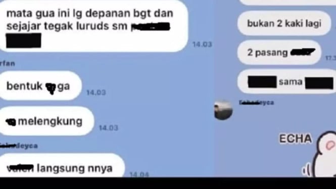 Tangkapan layar yang menjadi bukti dalam Kasus pelecehan mahasiswa ui yang viral.
