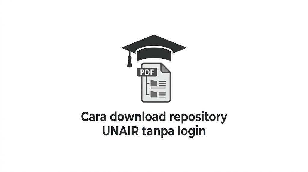 Langkah mudah Cara download repository UNAIR tanpa login untuk referensi skripsi.