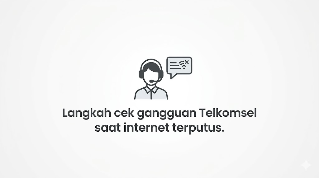 Langkah cek gangguan Telkomsel saat internet terputus.