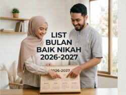 Bulan Baik Menurut Islam dan Jawa 2026-2027 Untuk Menikah dan Lamaran, Ini List Daftarnya!