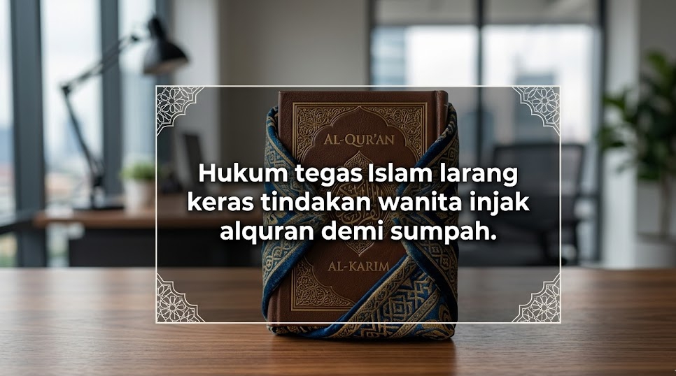 Hukum sumpah menurut pandangan Islam terkait insiden wanita injak alquran.