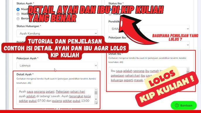 Contoh penulisan deskripsi keadaan ekonomi kip auto lolos