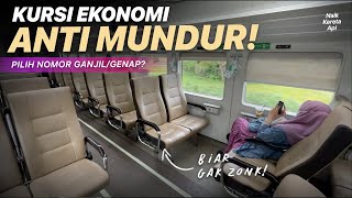 Tabel daftar rekomendasi Posisi Kursi Kereta ekonomi yang menghadap ke depan pada berbagai armada populer.