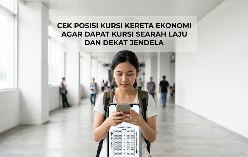 Memahami trik jitu memilih Posisi Kursi Kereta yang tepat agar perjalanan tidak mabuk karena jalan mundur.