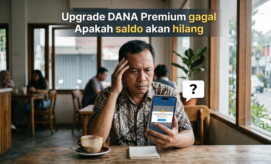Upgrade DANA Premium gagal Apakah saldo akan hilang