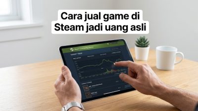 Menganalisa pergerakan pasar item sebelum mempraktikkan cara jual game di Steam secara mandiri.