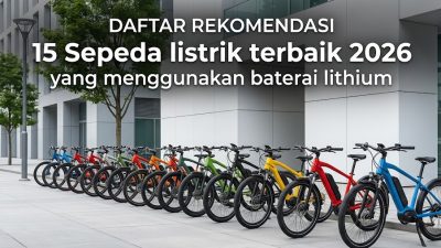 Ulasan mendalam lima belas tipe Sepeda listrik terbaik 2026 yang menggunakan baterai lithium canggih.