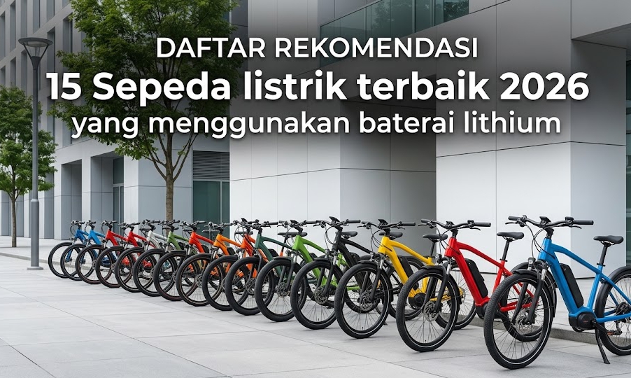 Ulasan mendalam lima belas tipe Sepeda listrik terbaik 2026 yang menggunakan baterai lithium canggih.