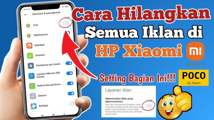 Trik rahasia sistem Cara menghapus iklan di hp Xiaomi dan Infinix dengan mematikan fitur rekomendasi.