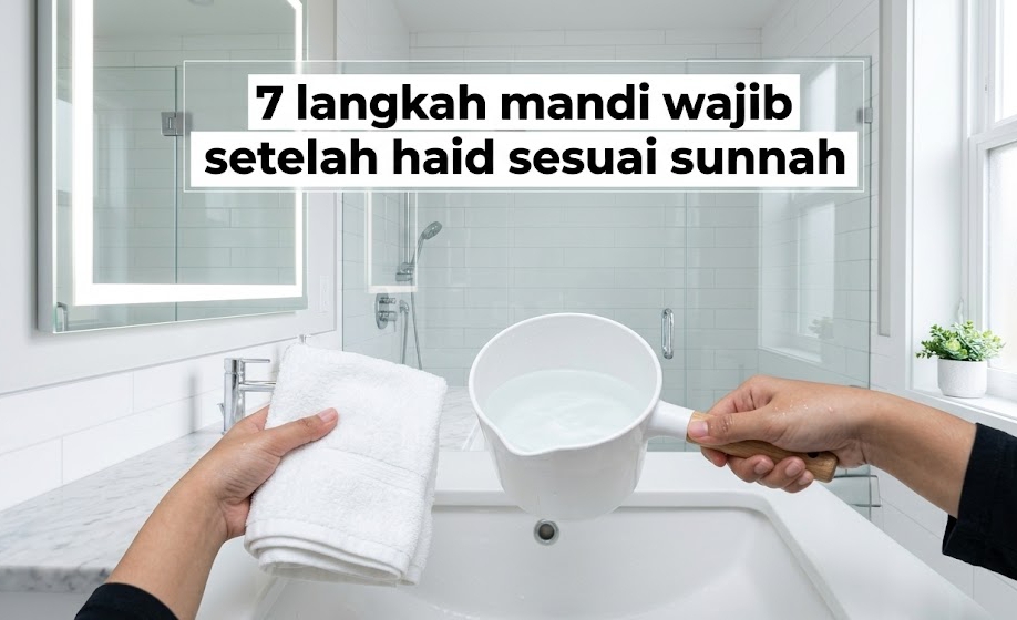 Mempraktikkan langkah demi langkah tutorial mandi wajib haid sesuai urutan sunnah rasulullah tanpa terlewat