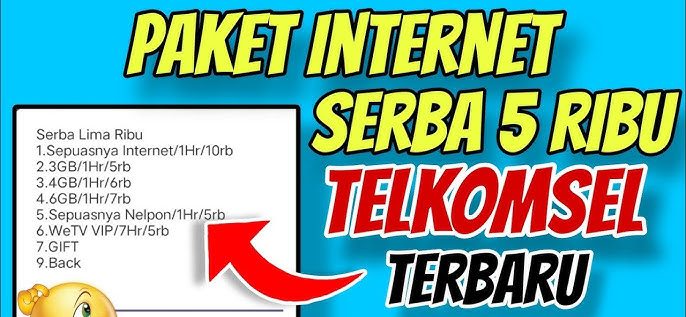 Pilihan kuota telkomsel murah dari anggaran lima ribuan sampai dua puluh ribuan.