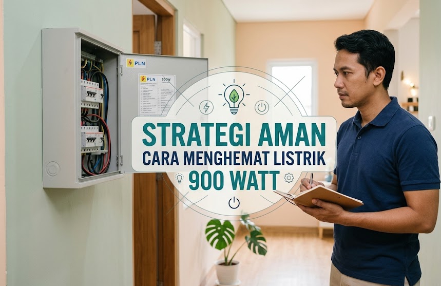 Mengelola penggunaan alat elektronik sebagai cara menghemat listrik pada rumah dengan daya terbatas.