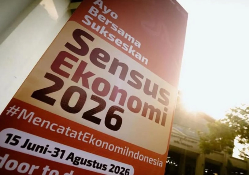 Petugas BPS mendata pelaku usaha dalam kegiatan Sensus Ekonomi 2026 untuk memetakan kegiatan ekonomi Indonesia